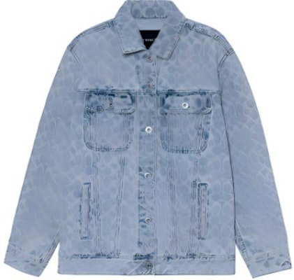 (W) COACH SS22 藍色印花單排扣長袖外套. C8787-DEN Order (W) COACH SS22 藍色印花單排扣長袖外套. C8787-DEN