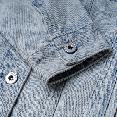 (W) COACH SS22 藍色印花單排扣長袖外套. C8787-DEN Shop (W) COACH SS22 藍色印花單排扣長袖外套. C8787-DEN