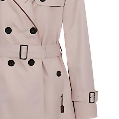 (Women) COACH SS22 Gray-White Double-Breasted Casual Long Sleeve Trench Coat F34022-C4Q Details for (Women) COACH SS22 Gray-White Double-Breasted Casual Long Sleeve Trench Coat F34022-C4Q