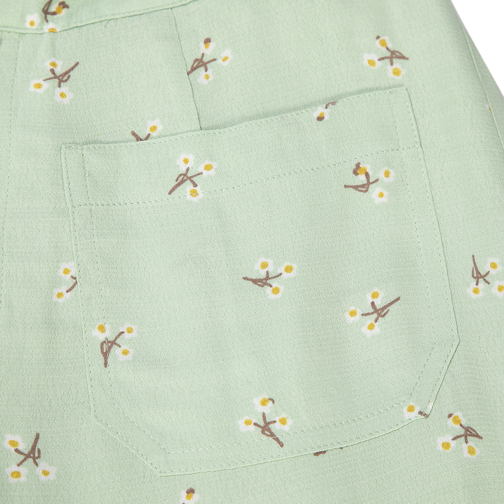 Purchase (W) コーチ SS22 グリーンフローラルプリント ストレートレッグカジュアルパンツ CA711-GN