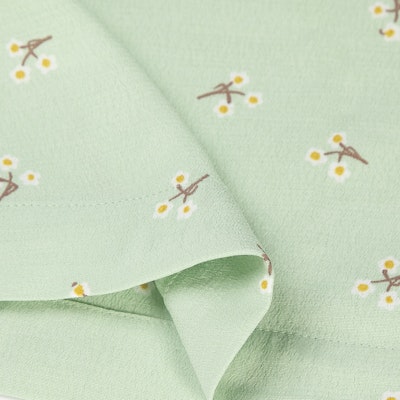 (W) コーチ SS22 グリーンフローラルプリント ストレートレッグカジュアルパンツ CA711-GN Details for (W) コーチ SS22 グリーンフローラルプリント ストレートレッグカジュアルパンツ CA711-GN