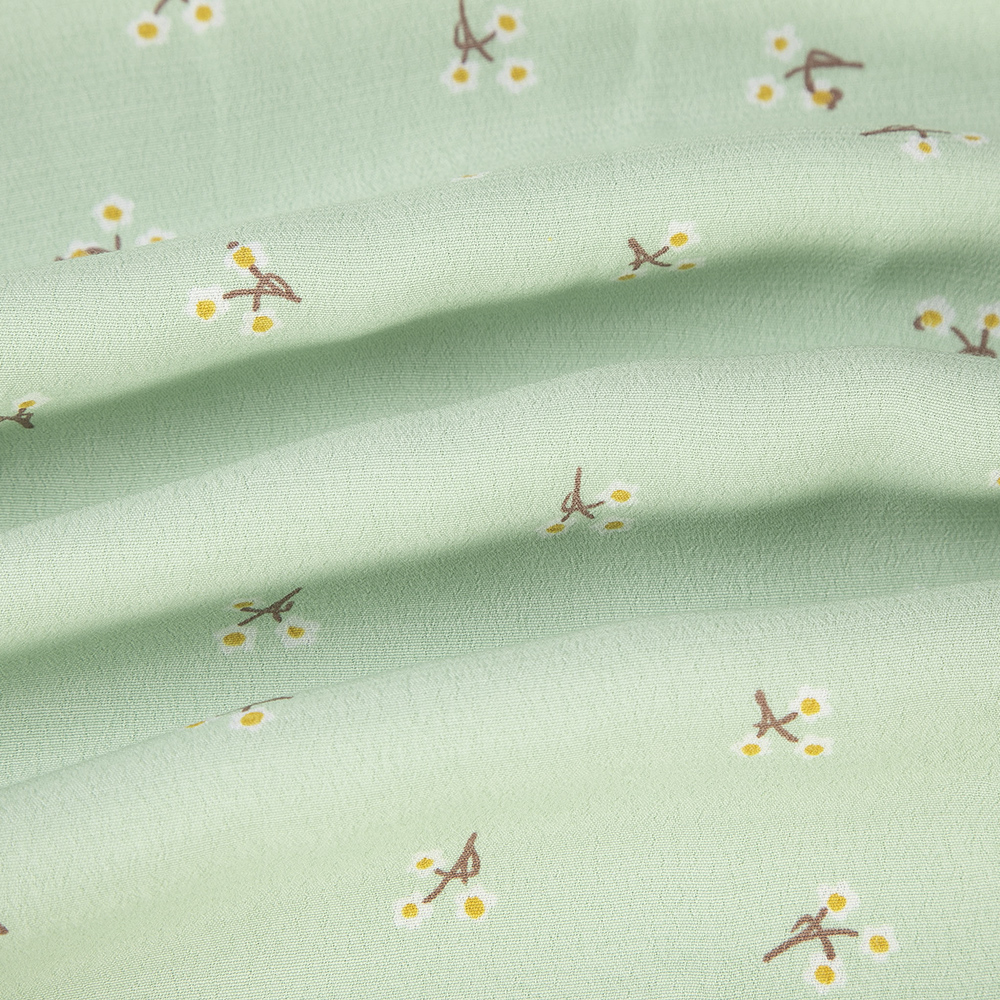 Sizing (W) コーチ SS22 グリーンフローラルプリント ストレートレッグカジュアルパンツ CA711-GN