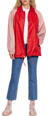 (W) 蔻驰 2022春夏 红色拼色单排扣夹克 CA705-DN8 Lookbook (W) 蔻驰 2022春夏 红色拼色单排扣夹克 CA705-DN8