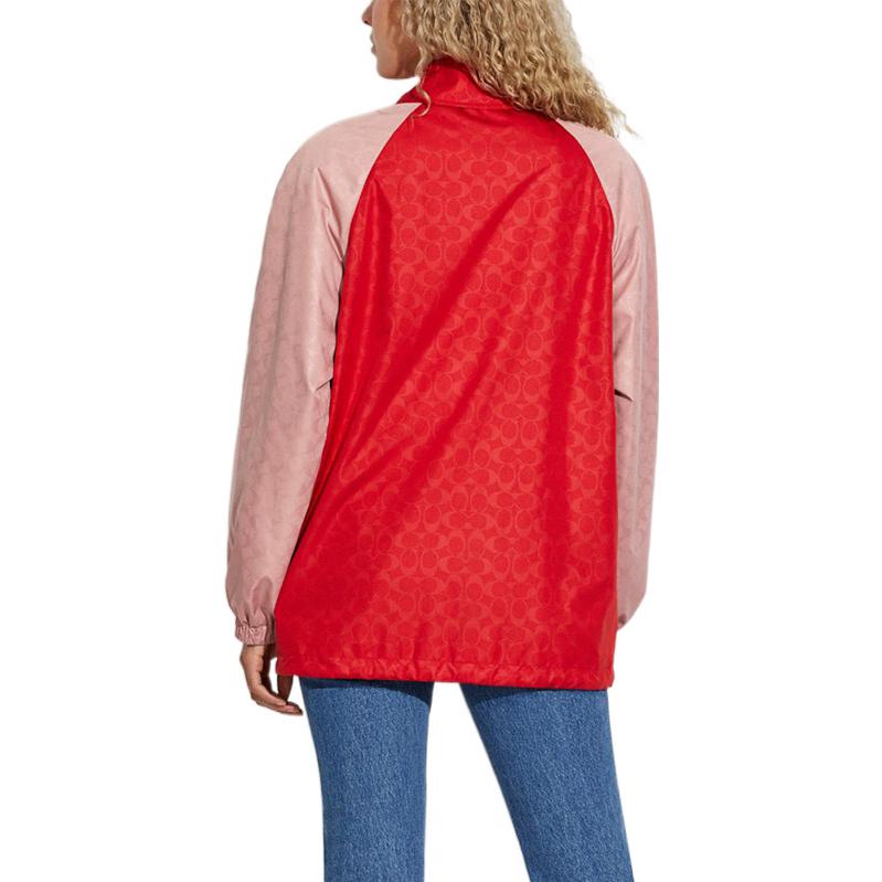 Shop (W) 蔻驰 2022春夏 红色拼色单排扣夹克 CA705-DN8