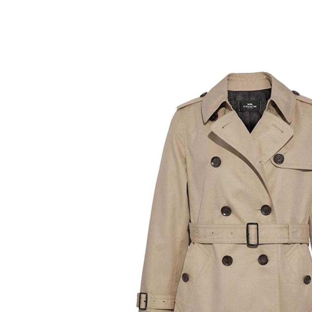 Lookbook (W) COACH SS22 Gabardina Kaki Doble Botonadura Largo Medio. F33970-EAL