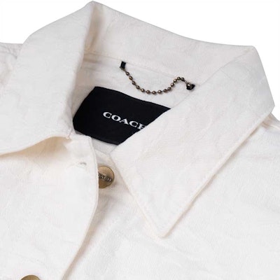 (W) COACH SS22 Jaket Lengan Panjang Putih Model Longgar Single-Breasted. CA706-UBY Cheap (W) COACH SS22 Jaket Lengan Panjang Putih Model Longgar Single-Breasted. CA706-UBY