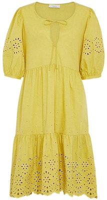 (W) COACH SS22 Gaun Pendek Kuning Lengan Puff CA677-YLW Buy (W) COACH SS22 Gaun Pendek Kuning Lengan Puff CA677-YLW