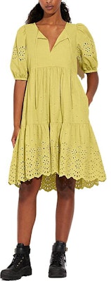 (W) COACH SS22 Gaun Pendek Kuning Lengan Puff CA677-YLW Lookbook (W) COACH SS22 Gaun Pendek Kuning Lengan Puff CA677-YLW