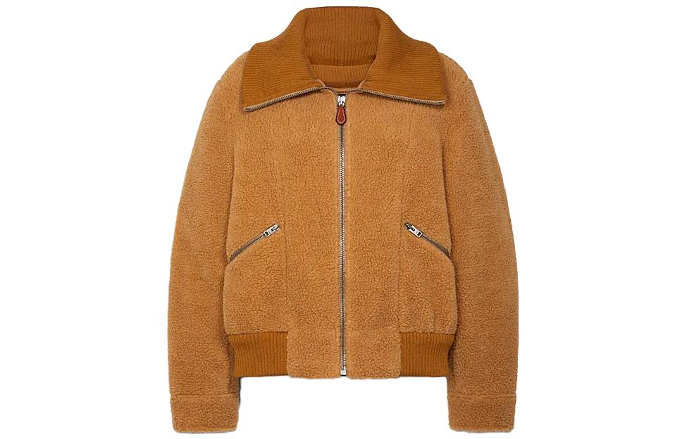 (Women) COACH SS23  Caramel Brown Zip-Up Collared Long-Sleeve Casual Jacket. C5176-CAR 圖 2