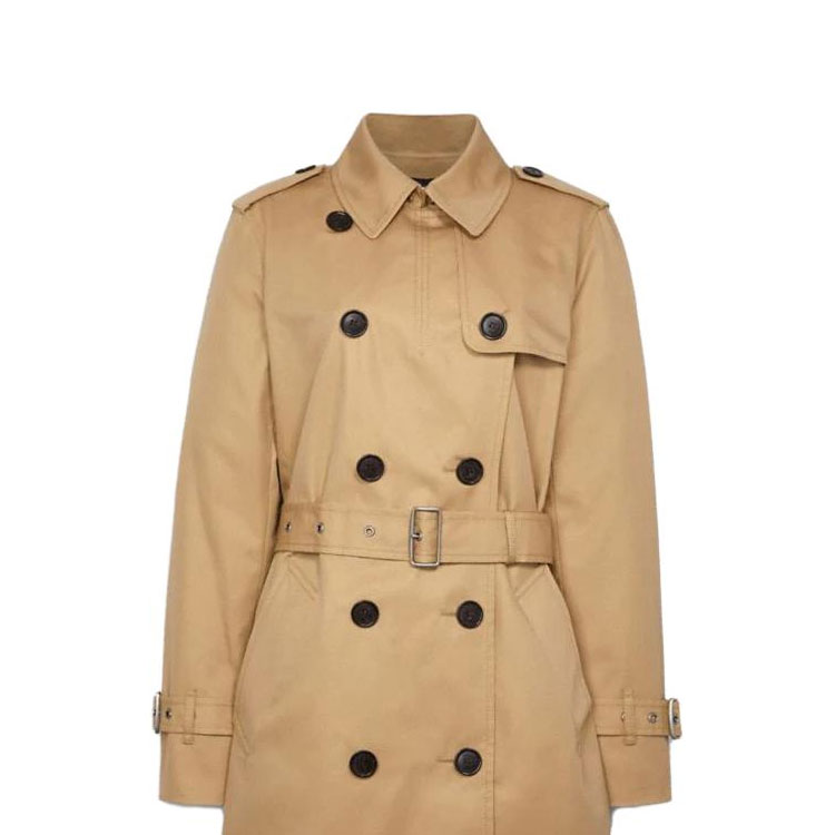Purchase (Women) COACH SS23  Double-Breasted Belted Trench Coat Khaki Color CG043-EAL