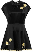 (Women) COACH SS23 Floral Print Short Sleeve Dress Black CJ464-BLC (Women) COACH SS23 Floral Print Short Sleeve Dress Black CJ464-BLC