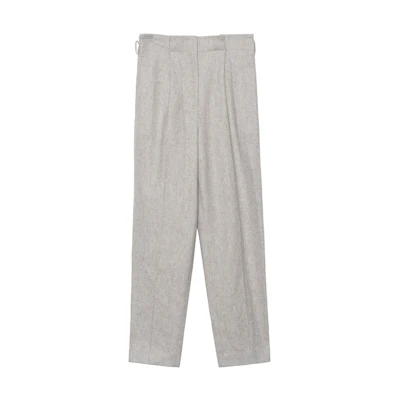 (Women) COACH SS23 High-Waisted Straight-Leg Casual Pants Grey. C0436-GRY