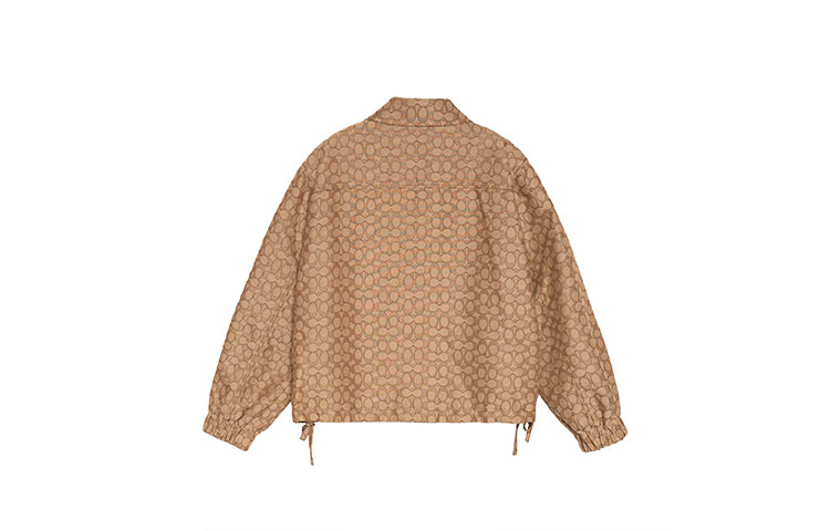 (Women) COACH SS23  Khaki Single-Breasted Jacket with Logo Print. CG097-E7V 圖 3