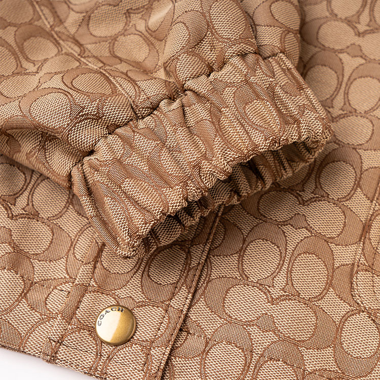 (Women) COACH SS23  Khaki Single-Breasted Jacket with Logo Print. CG097-E7V 圖 6