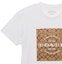 Sizing (W) COACH SS23 Kaos Putih Lengan Pendek Crewneck dengan Logo Print. C8775-WHT