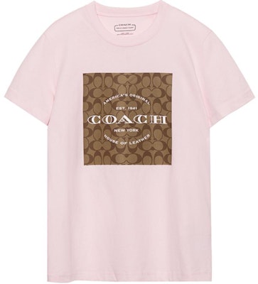 (W) COACH SS23 粉紅標誌印花圓領T恤。 C8775-LPK Buy (W) COACH SS23 粉紅標誌印花圓領T恤。 C8775-LPK