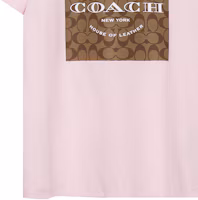 Purchase (W) COACH SS23 粉紅標誌印花圓領T恤。 C8775-LPK