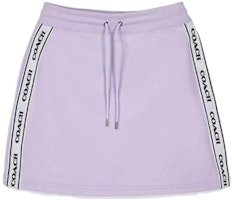 (Women) COACH SS23 Side Striped Print Drawstring Skirt. CE422-LAV (Women) COACH SS23 Side Striped Print Drawstring Skirt. CE422-LAV
