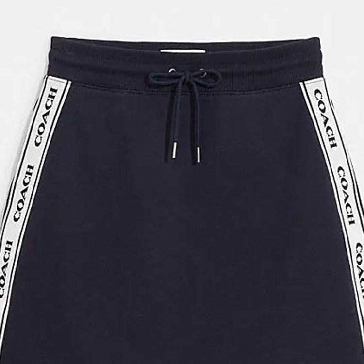 Shop (W) コーチ SS23 サイドストライプ柄ドローストリングスカート CE422-LAV