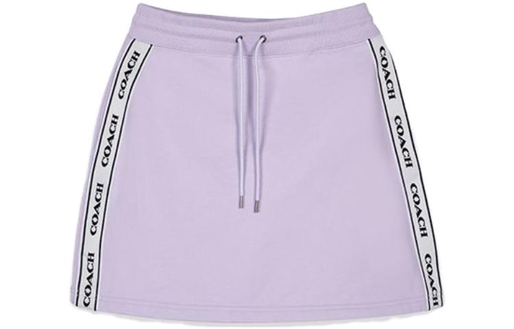 Sizing (W) コーチ SS23 サイドストライプ柄ドローストリングスカート CE422-LAV