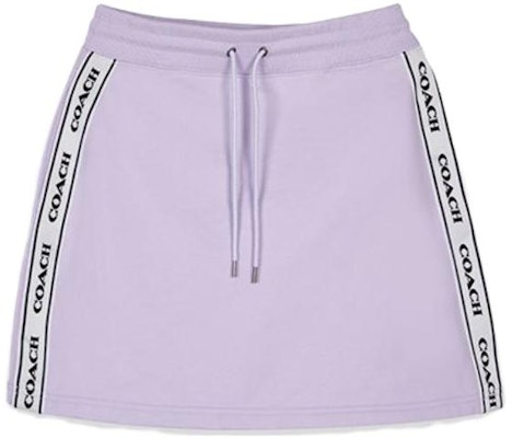 (W) コーチ SS23 サイドストライプ柄ドローストリングスカート CE422-LAV Sizing (W) コーチ SS23 サイドストライプ柄ドローストリングスカート CE422-LAV