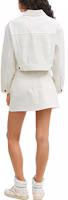 Shop (Women) COACH SS23 White Button-Up Collared Jacket CJ621-WHT