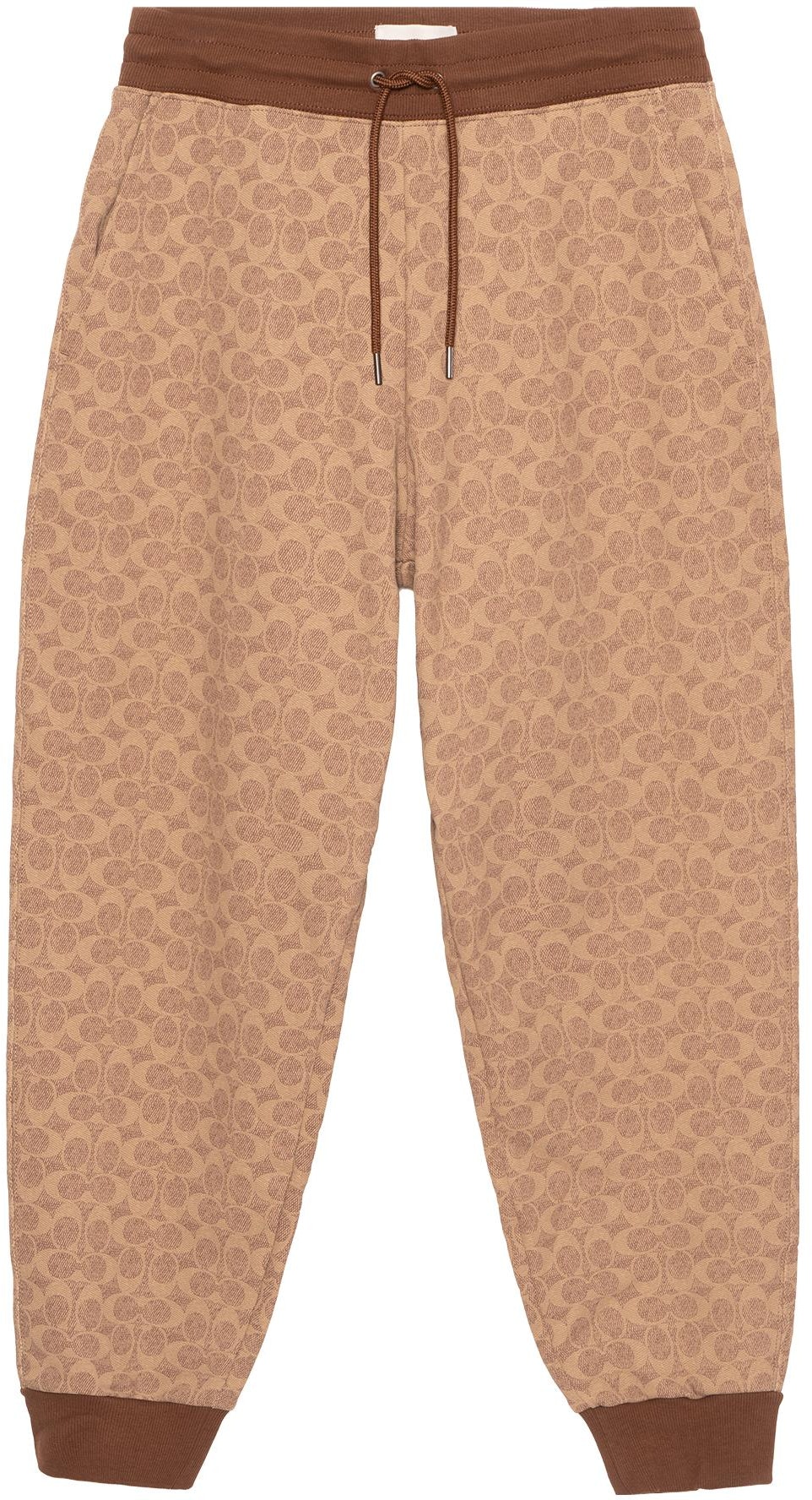 women-coach-ss-23-all-over-print-casual-knit-joggers-khaki-pants-cg-771-ryu