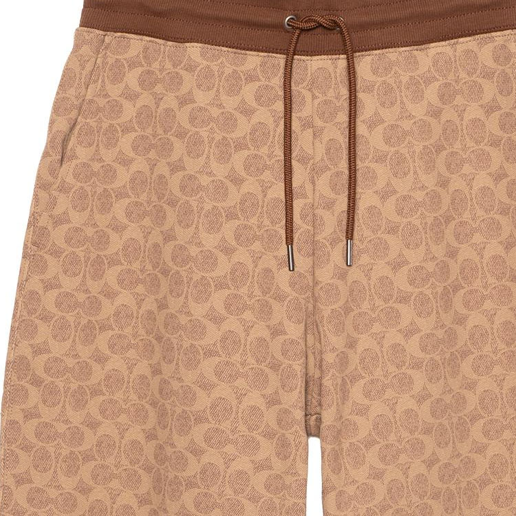 Purchase (W) 蔻驰 SS23 全印花休闲针织束脚裤卡其色长裤 CG771-RYU