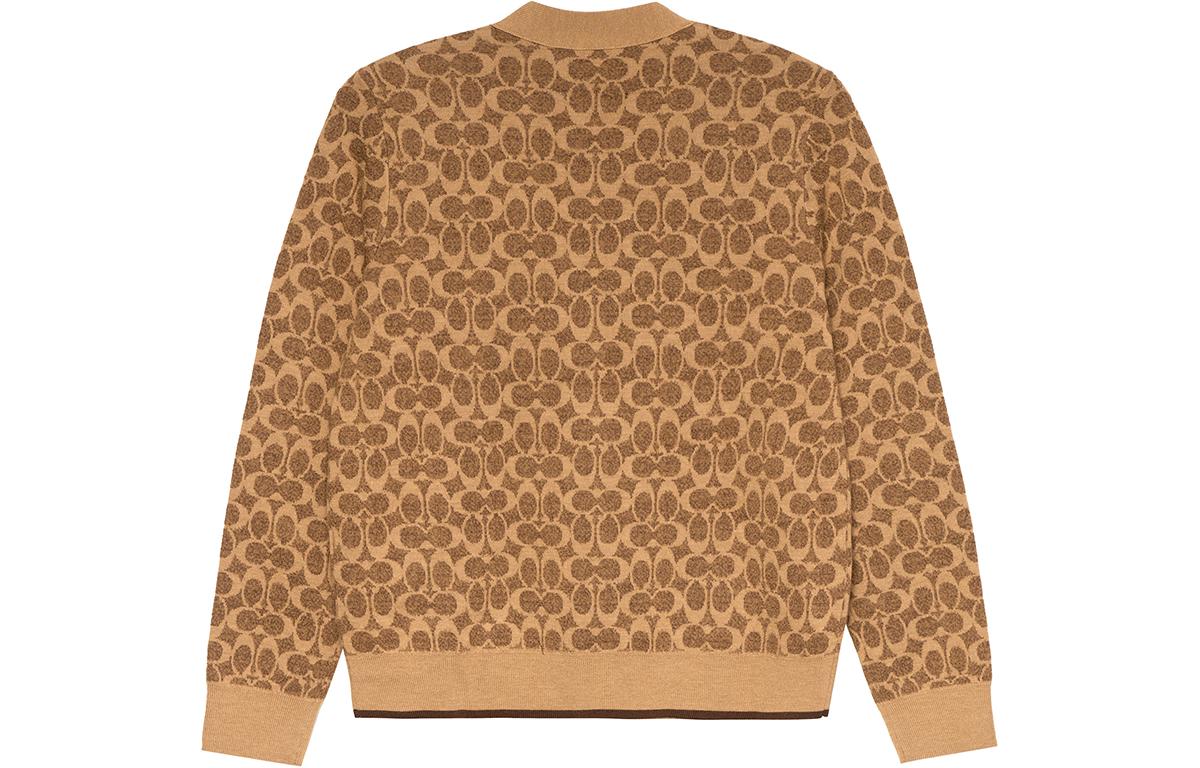 Lookbook (Women) COACH SS23 All-Over Print Knit Long Sleeve Sweater Brown (). CG786-RYU