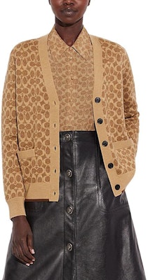 (Women) COACH SS23 All-Over Print Knit Long Sleeve Sweater Brown (). CG786-RYU Shop (Women) COACH SS23 All-Over Print Knit Long Sleeve Sweater Brown (). CG786-RYU