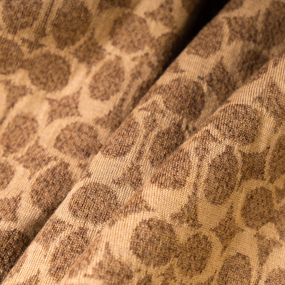 Cheap (Women) COACH SS23 All-Over Print Knit Long Sleeve Sweater Brown (). CG786-RYU