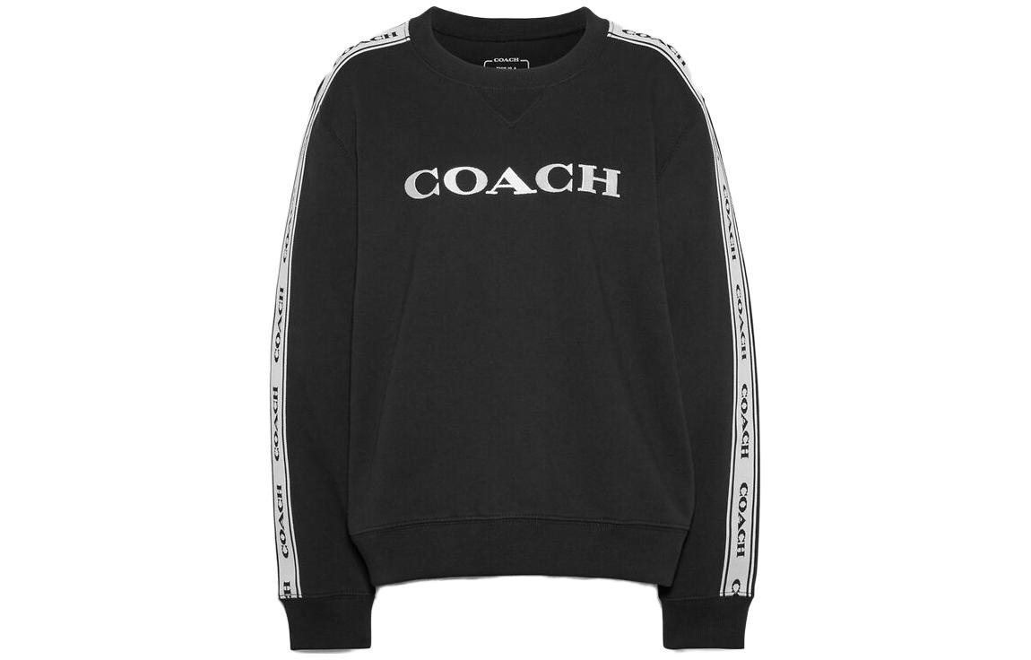 Order (W) Coach SS23 黑色圓領 Logo 印花長袖上衣 C8785-BLK