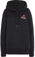 (Women) Coach SS23 Black Hoodie with Strawberry Logo Print CG661-BLK (Women) Coach SS23 Black Hoodie with Strawberry Logo Print CG661-BLK