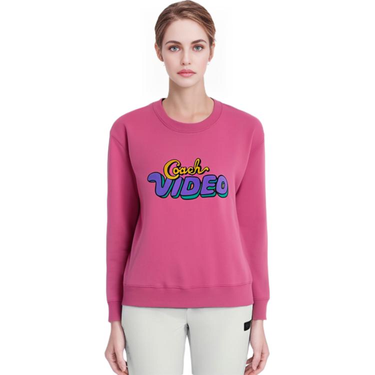 (Women) Coach SS23 Pink Pullover Sweatshirt with Logo Print CG662-QDV 圖 4