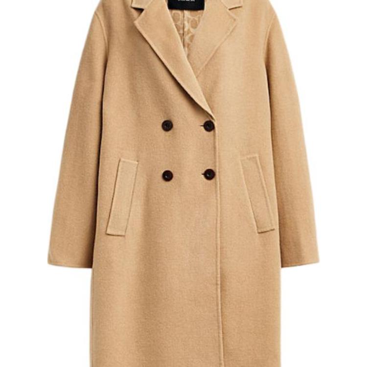 Details for (Women) COACH SS24  Almond Double-Breasted Long Trench Coat CV424-ALM