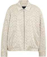 Order (W) COACH SS24 米色Logo印花拉鍊長袖外套 CT394-TXC