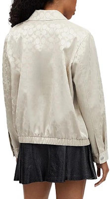 (W) COACH SS24 Chaqueta Beige con Cremallera y Manga Larga Estampado Logo. CT394-TXC Shop (W) COACH SS24 Chaqueta Beige con Cremallera y Manga Larga Estampado Logo. CT394-TXC
