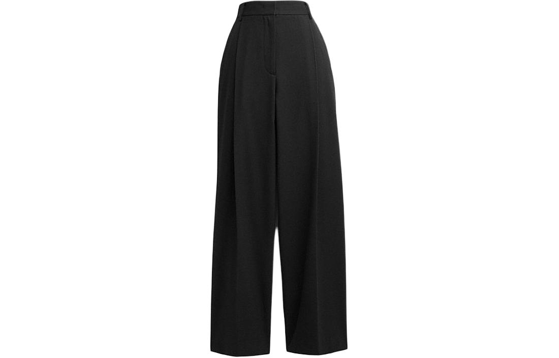 (Women) COACH SS24  Black Low-Waist Straight-Leg Loose Casual Pants. CN484-BLK