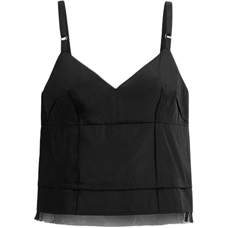 Order (Women) COACH SS24  Black V-Neck Zipper Closure Camisole. CX642-BLK