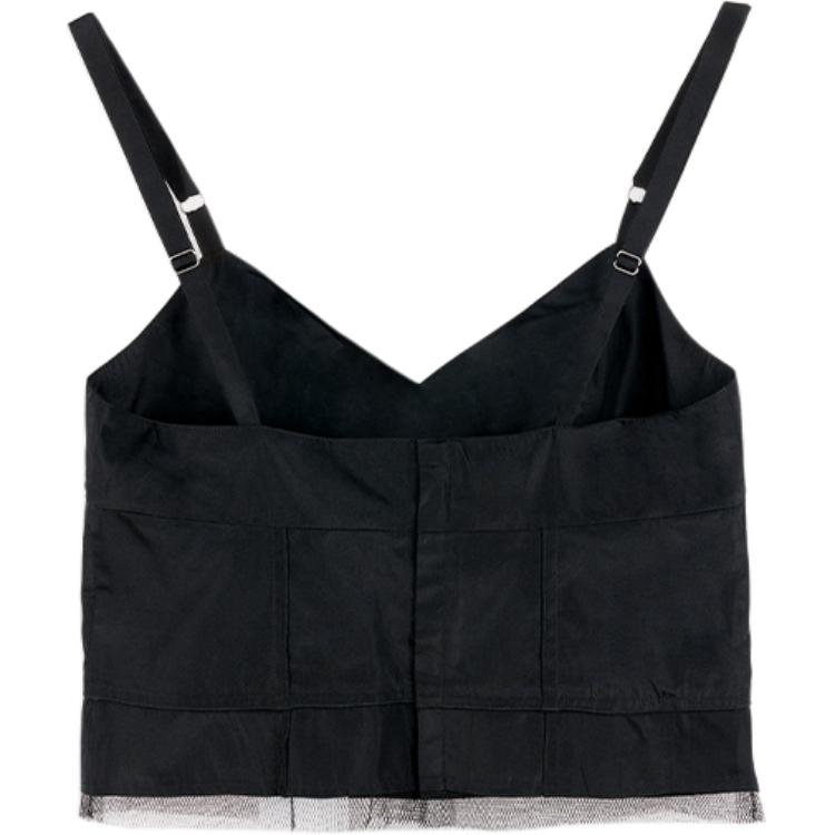 Lookbook (Women) COACH SS24  Black V-Neck Zipper Closure Camisole. CX642-BLK