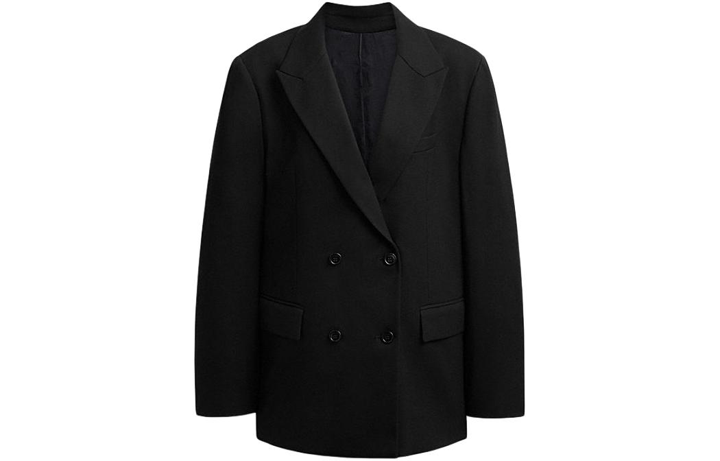 Order (Women) COACH SS24  Double-Breasted Black Long Sleeve Blazer Jacket. CN472-BLK