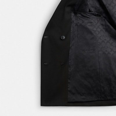 (Women) COACH SS24 Double-Breasted Black Long Sleeve Blazer Jacket. CN472-BLK Lookbook (Women) COACH SS24 Double-Breasted Black Long Sleeve Blazer Jacket. CN472-BLK