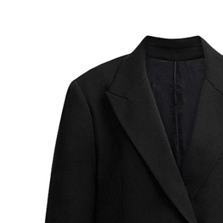 Shop (Women) COACH SS24  Double-Breasted Black Long Sleeve Blazer Jacket. CN472-BLK