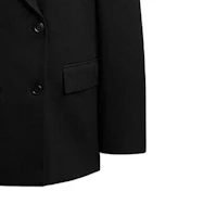Sizing (Women) COACH SS24 Double-Breasted Black Long Sleeve Blazer Jacket. CN472-BLK