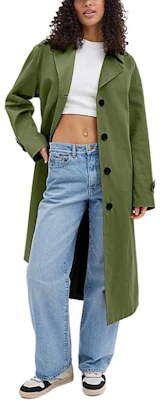 (W) 코치 SS24 그린 싱글 브레스트 벨트 캐주얼 트렌치 코트 CS607-TV4 Lookbook (W) 코치 SS24 그린 싱글 브레스트 벨트 캐주얼 트렌치 코트 CS607-TV4