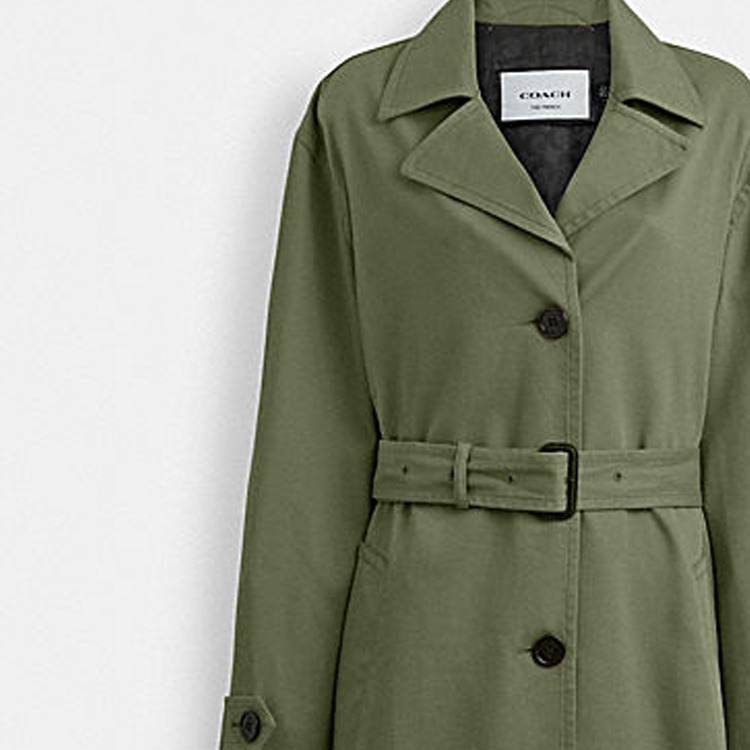 Purchase (W) 코치 SS24 그린 싱글 브레스트 벨트 캐주얼 트렌치 코트 CS607-TV4