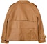 Lookbook (Women) COACH SS24 Light Brown Leather Jacket Long Sleeve with Button Front CL357-LQD
