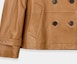 Sizing (Women) COACH SS24 Light Brown Leather Jacket Long Sleeve with Button Front CL357-LQD