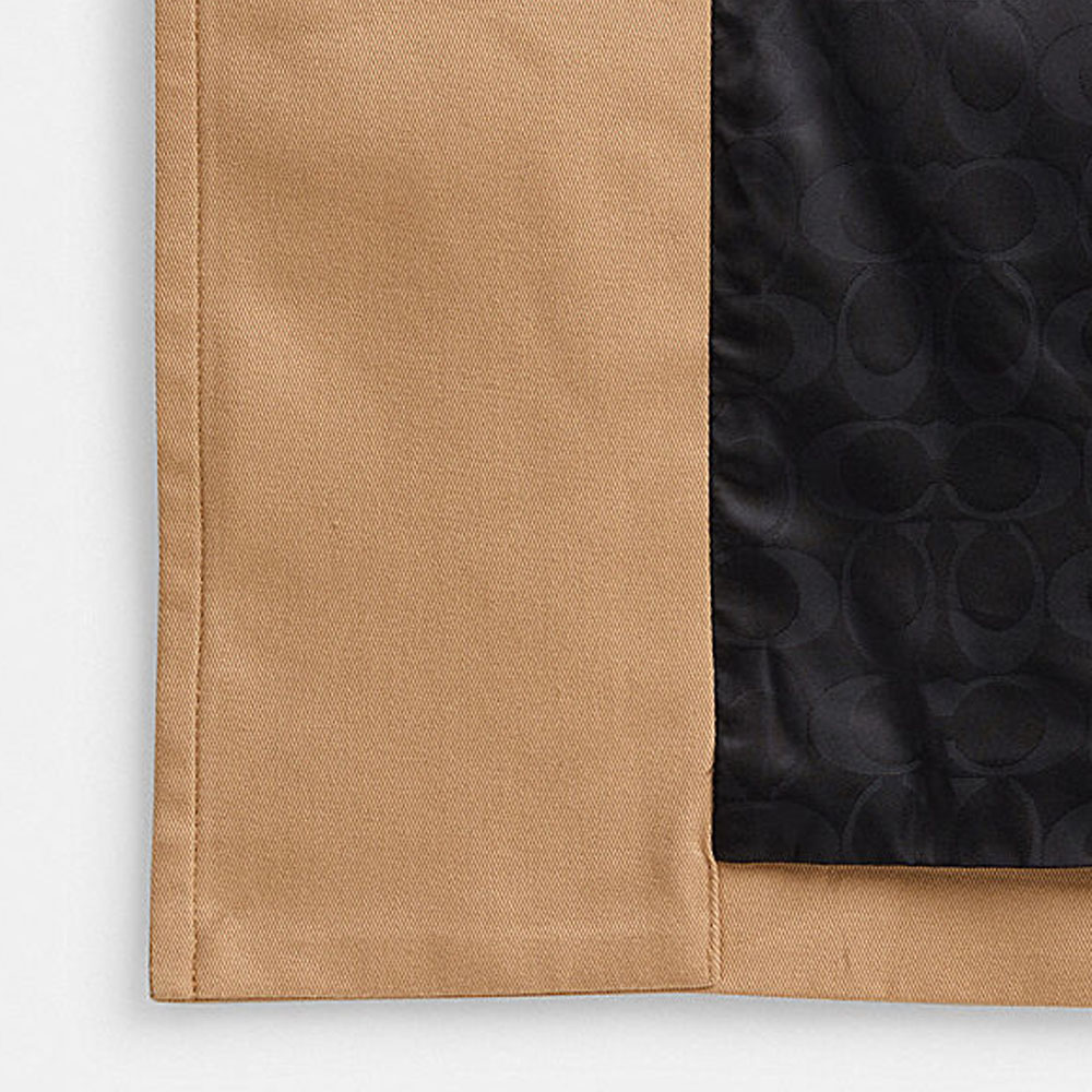 Shop (Women) COACH SS24  Long Khaki Belted Trench Coat CS607-KHA