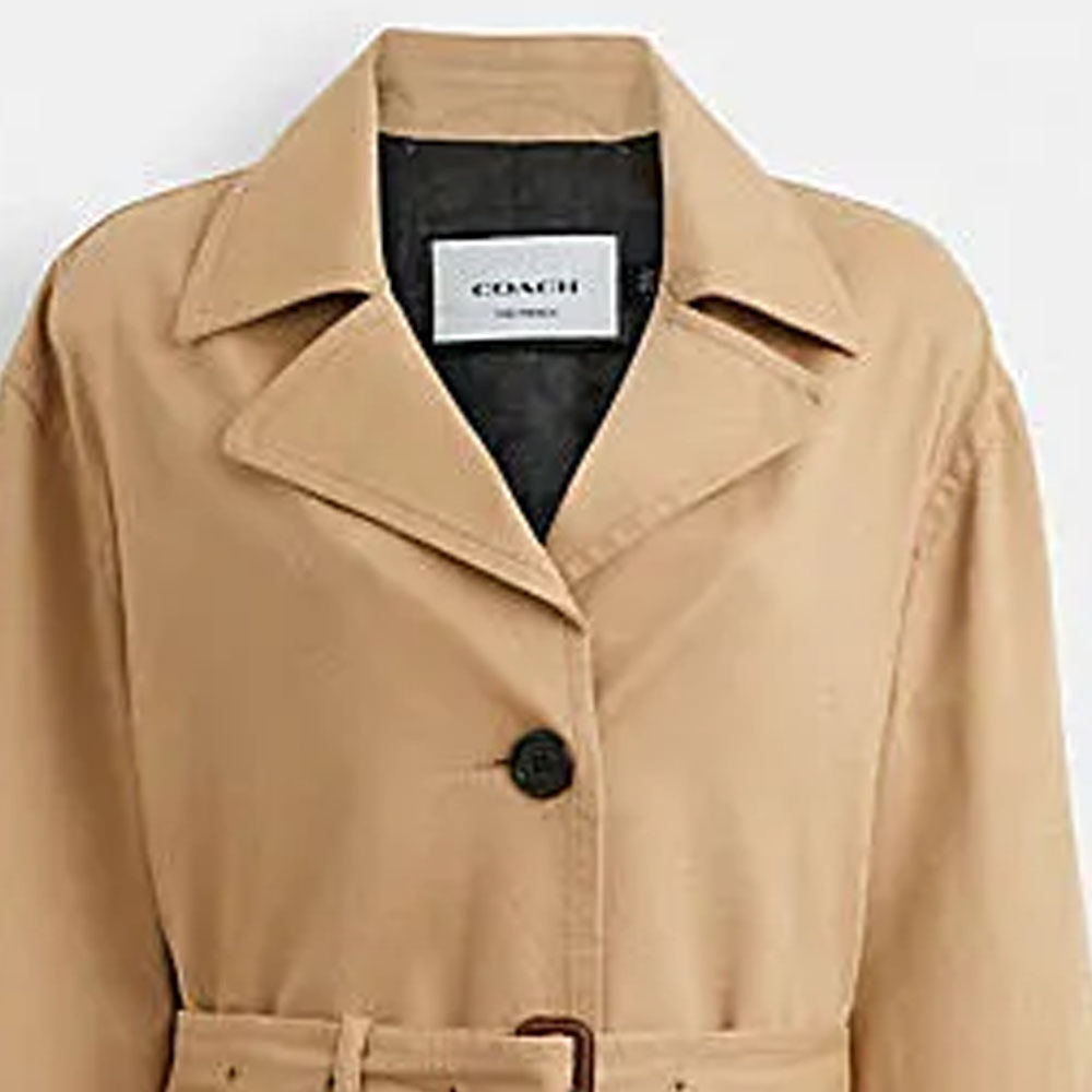 Purchase (Women) COACH SS24  Long Khaki Belted Trench Coat CS607-KHA